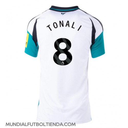 Camiseta Newcastle United Sandro Tonali #8 Segunda Equipación Replica 2024-25 para mujer mangas cortas